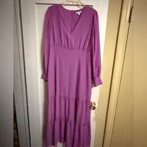 Bar III Long Sleeve Purple Dress